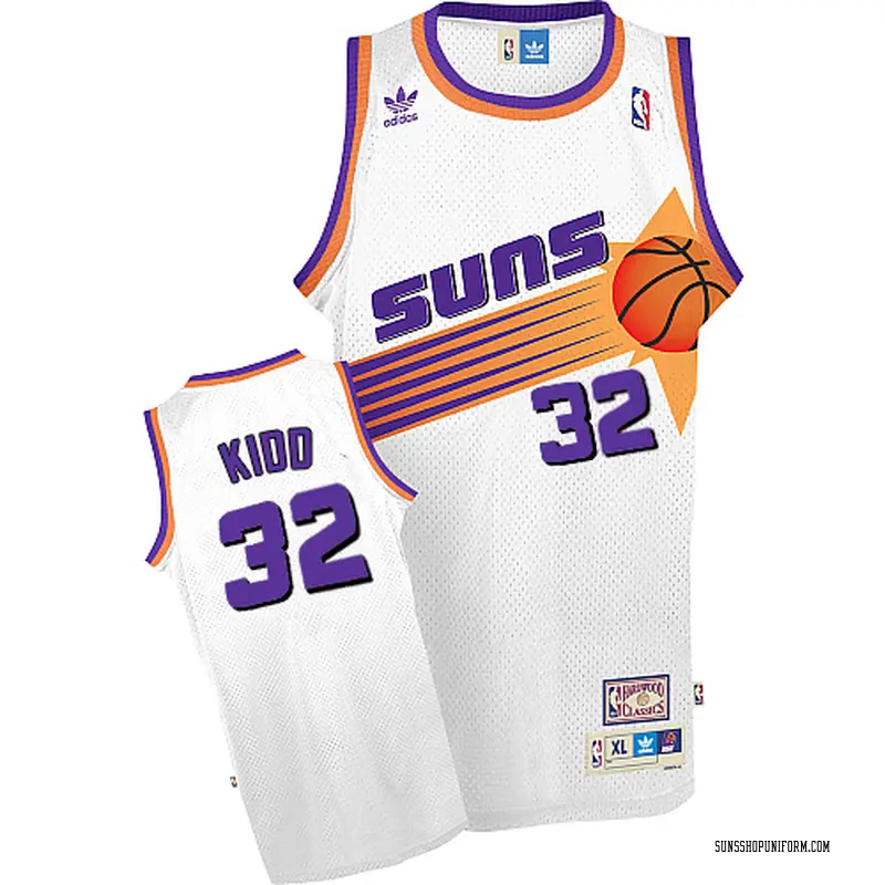Adidas Phoenix Suns Authentic White Jason Kidd Throwback Jersey ...