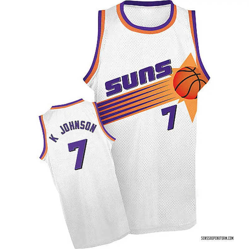 Phoenix Suns Authentic White Kevin Johnson Throwback Jersey - Men's