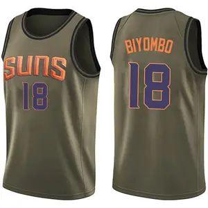 Phoenix Suns 18 Bismack Biyombo 2022-23 Statement Edition Black Men Jersey  - Bluefink